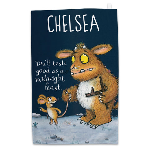 Personalised Gruffalo's Child Personalised Tea Towel