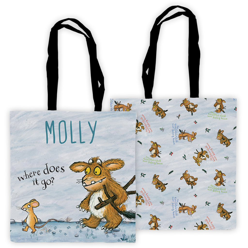 Gruffalo's Child and Mouse Personalised Edge to Edge Tote Bag