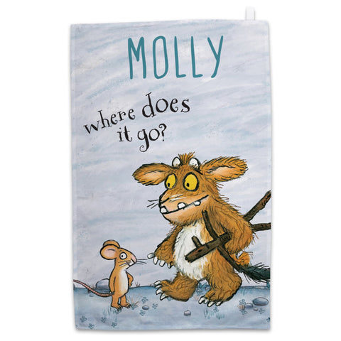 Personalised Gruffalo's Child and Mouse Personalised Tea Towel
