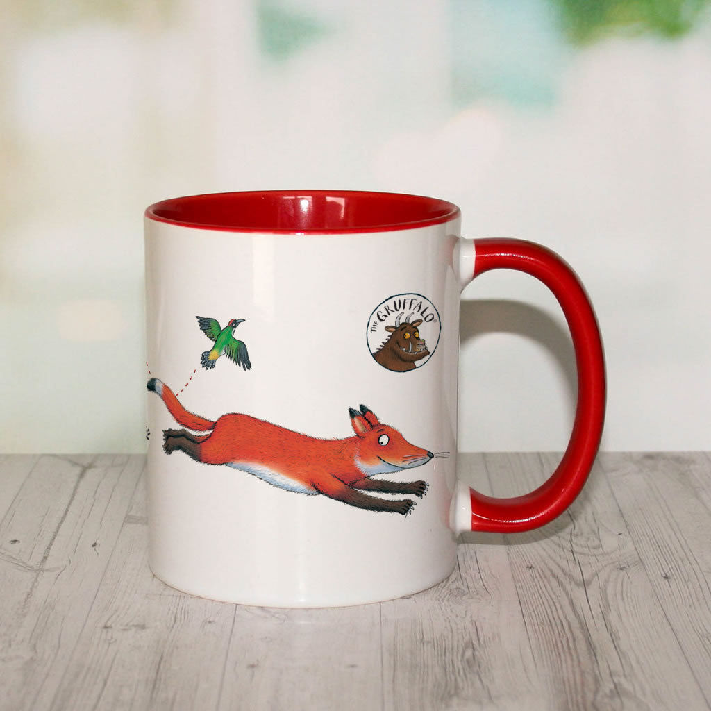 Red Fox Running Personalised Coloured Insert Mug (Lifestyle 2)