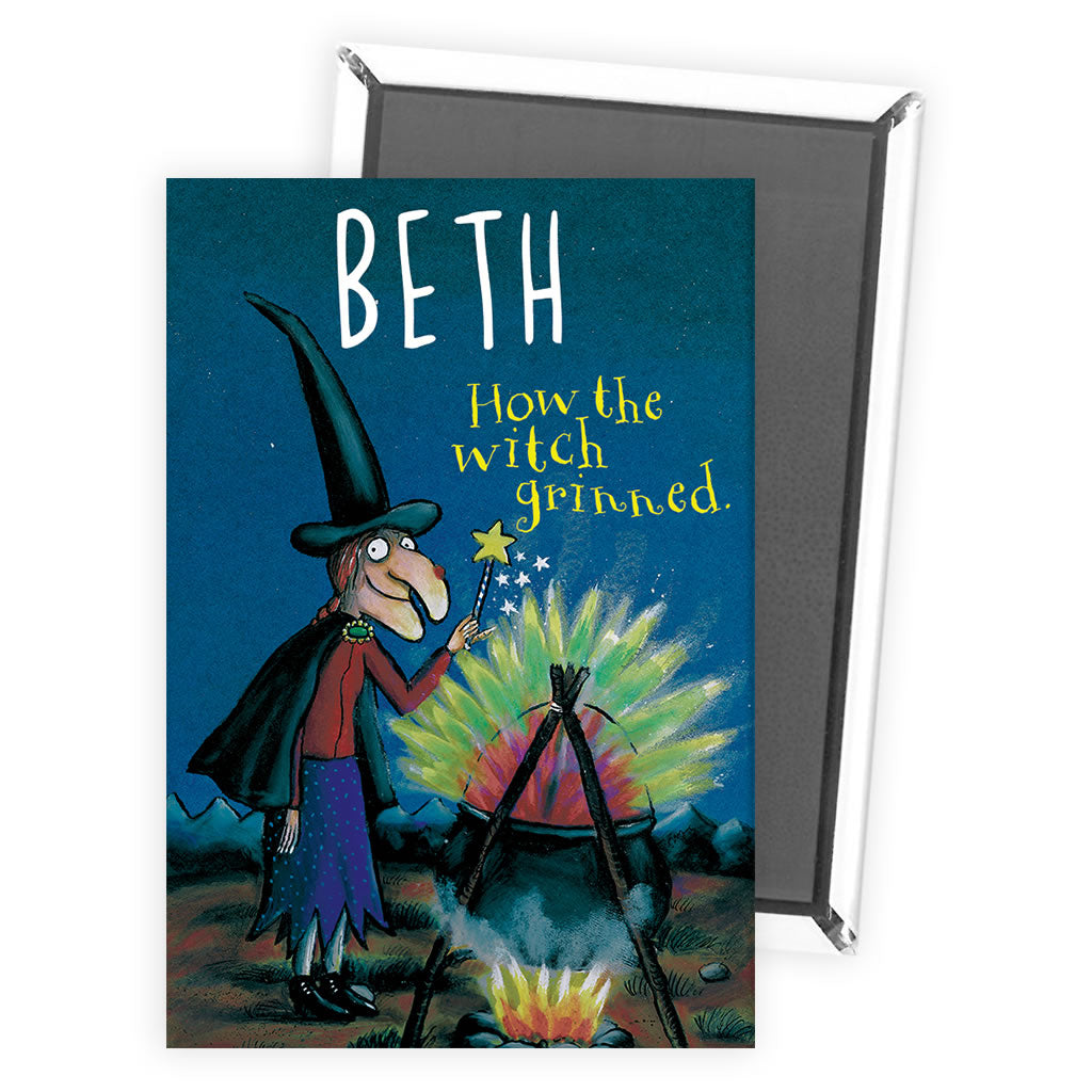 Witch Room on the Broom Personalised Magnet