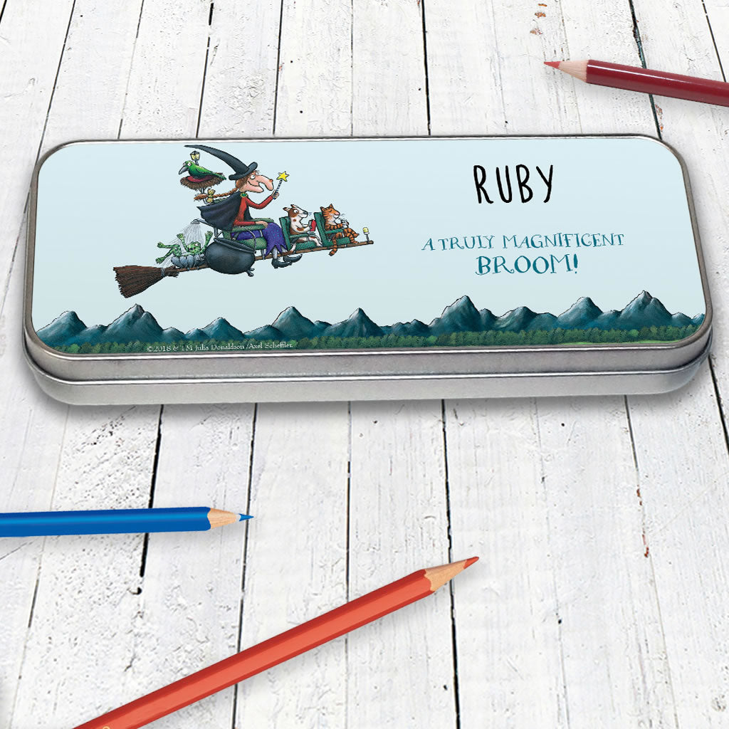 Magnificent Broom Personalised Pencil Tin (Lifestyle)