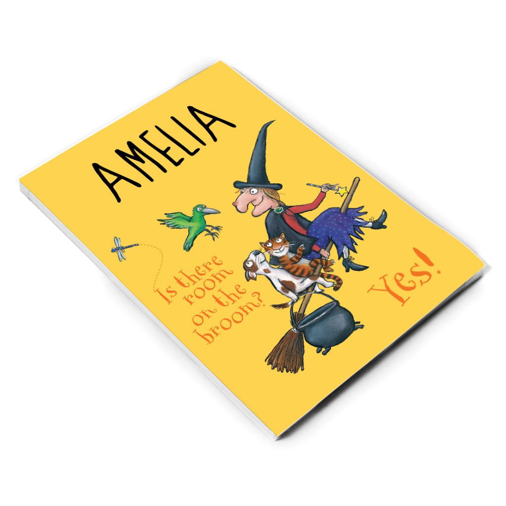 Yellow Room on the Broom Personalised A5 Notepad