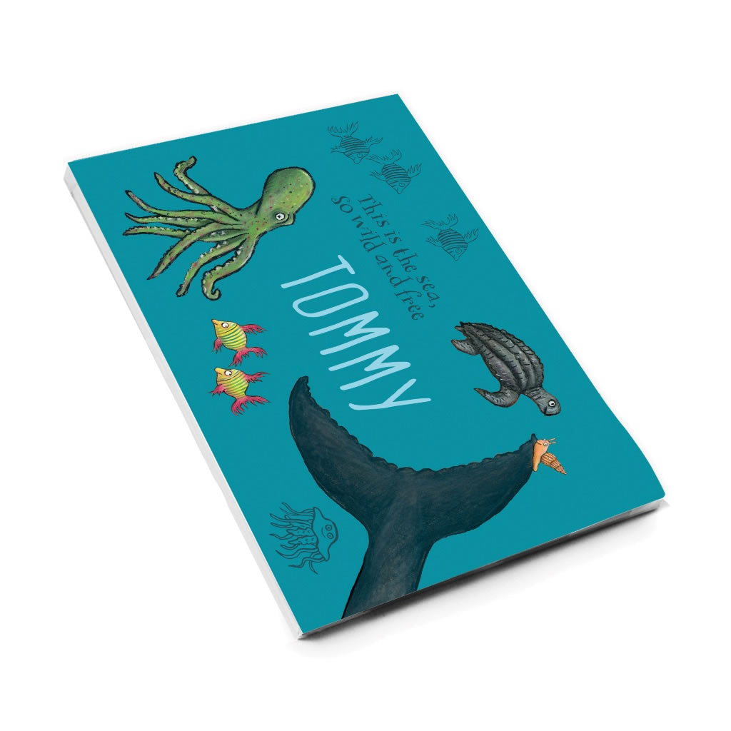 This is the sea so wild and free Personalised A5 Notepad