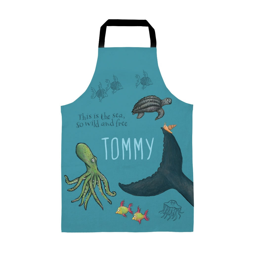 This is the sea so wild and free Personalised Apron