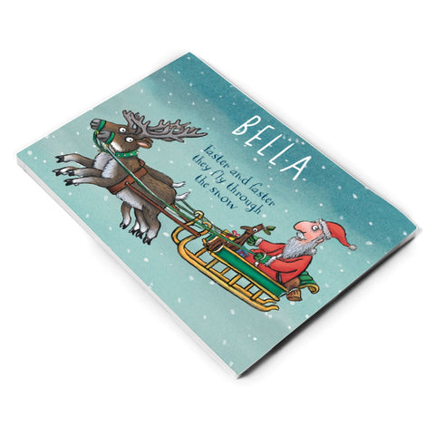 Festive Stick Man Personalised A5 Notepad