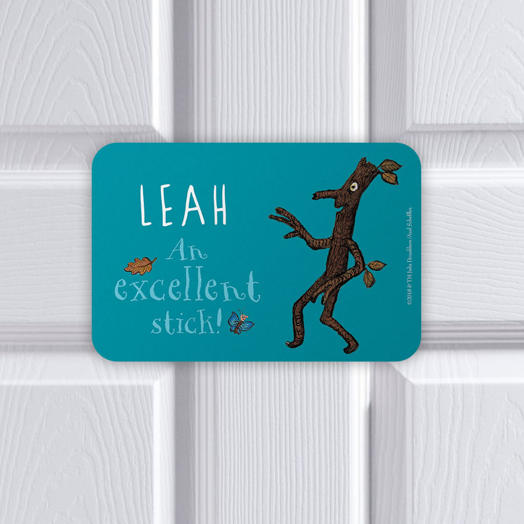 Personalised Excellent Stick! Personalised Door Plaque (Lifestyle)