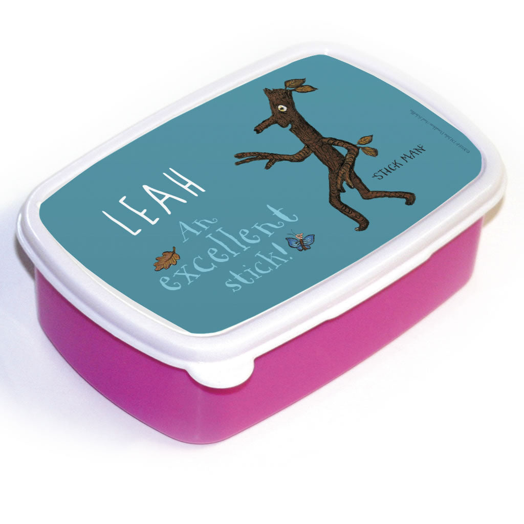 Blue Stick Man Personalised Lunch Box