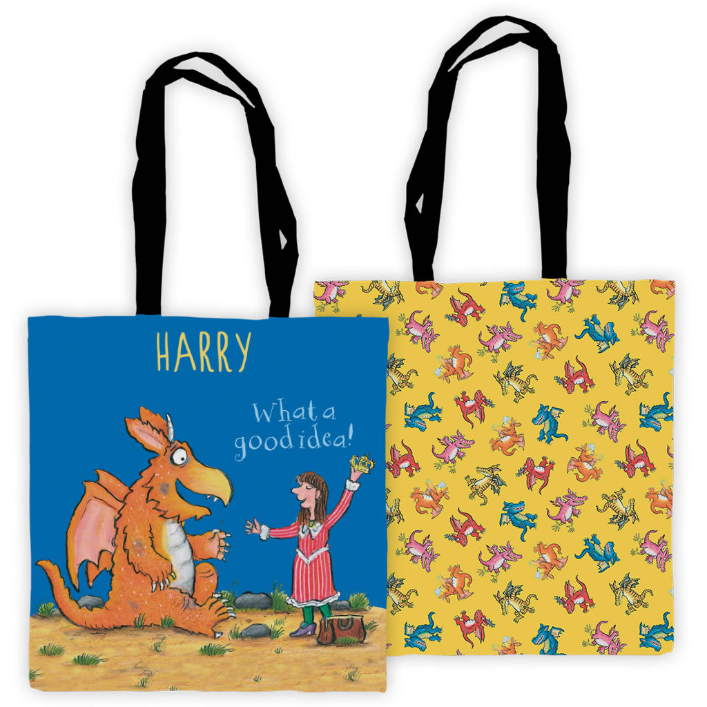 "What a good idea!" Zog Personalised Edge to Edge Tote Bag 
