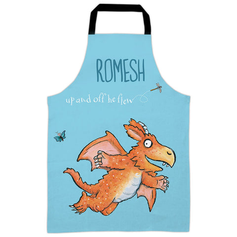 Blue Off He Flew Zog Personalised Apron