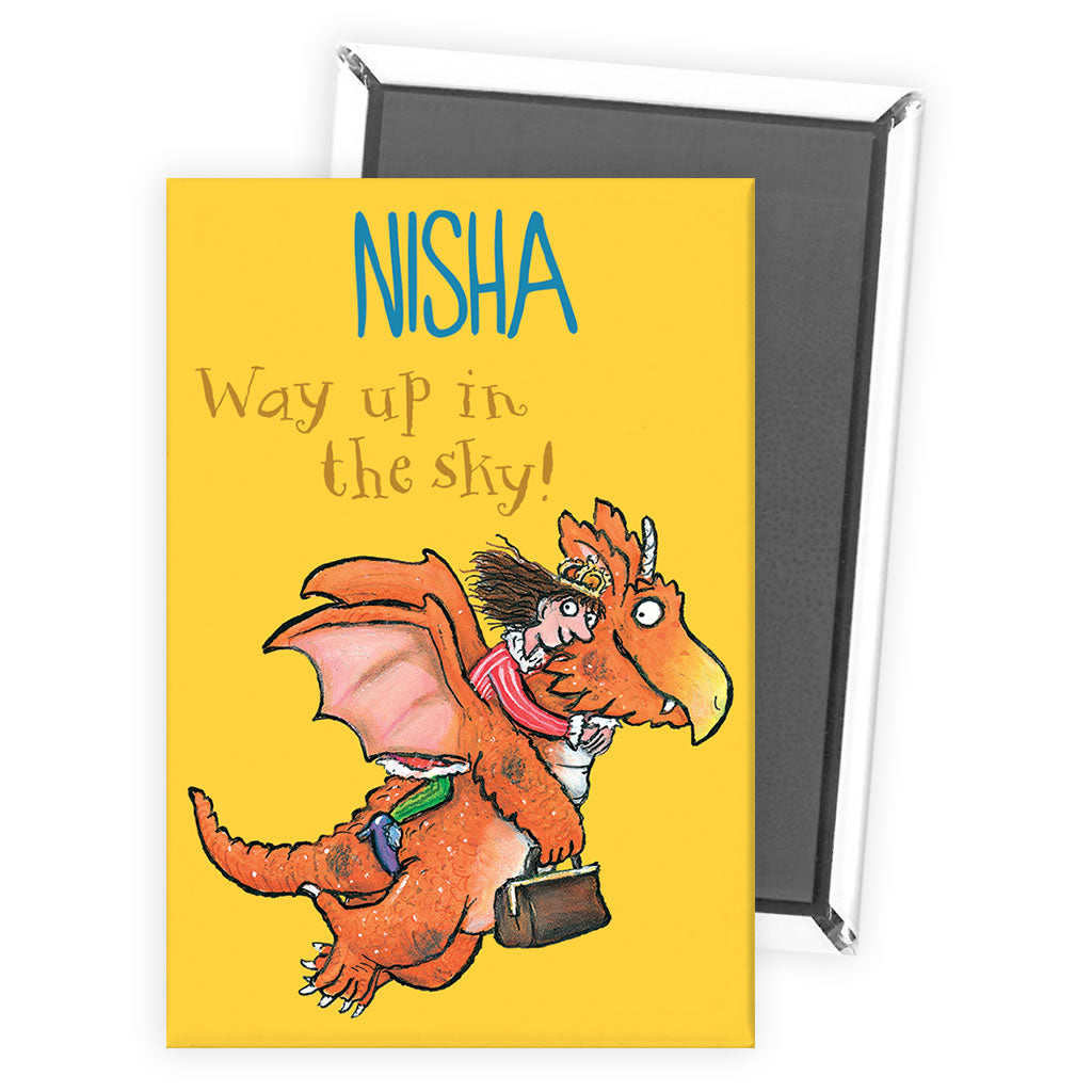 "Way up in the Sky!" Zog Personalised Magnet 