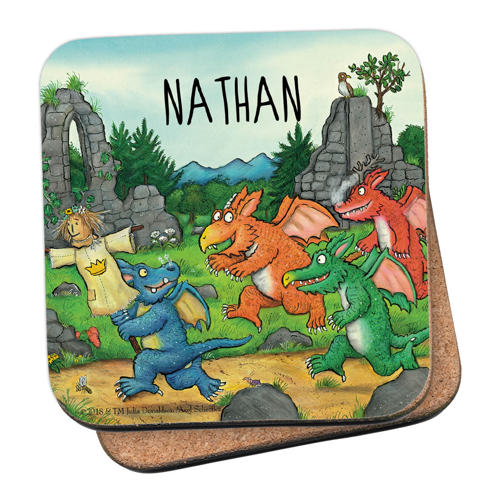 Zog and Friends Zog Personalised Coaster