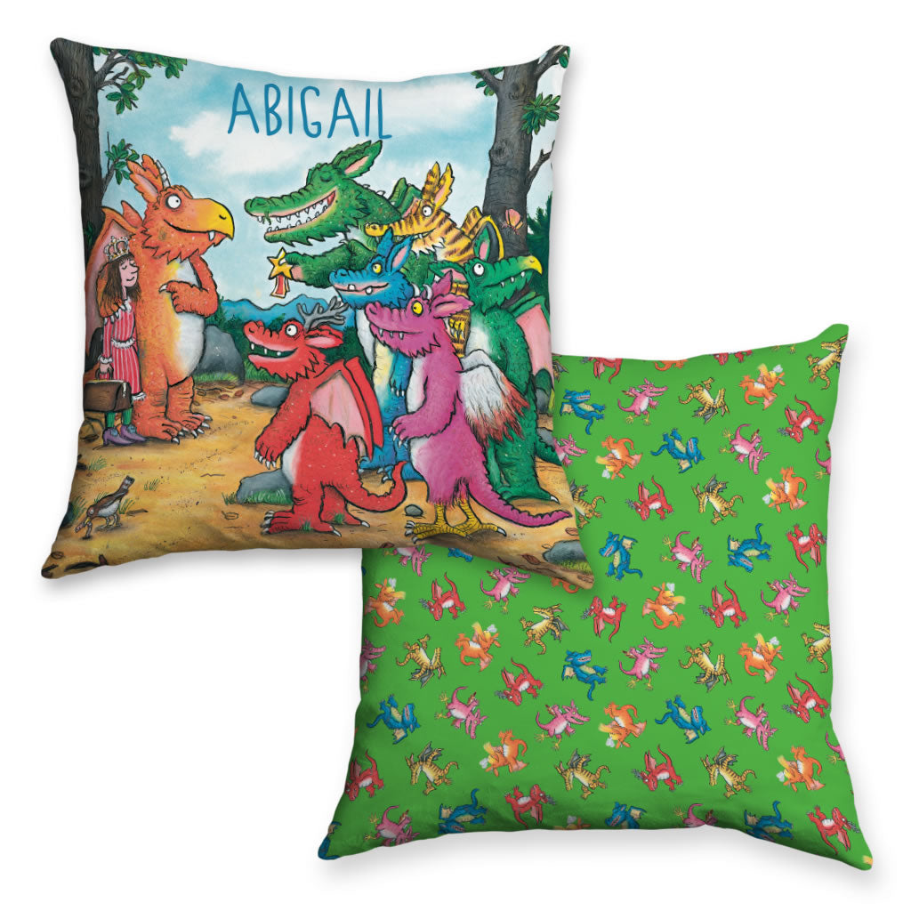 Zog and Friends Zog Personalised Cushion