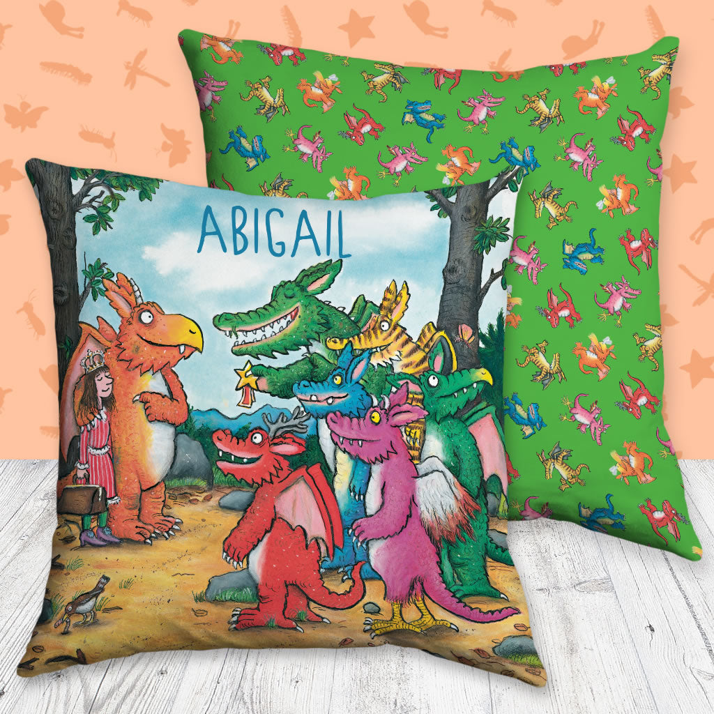 Zog and Friends Zog Personalised Cushion (Lifestyle)