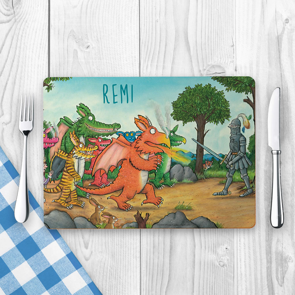 "Way up in the sky" Zog Personalised Placemat (Lifestyle) 