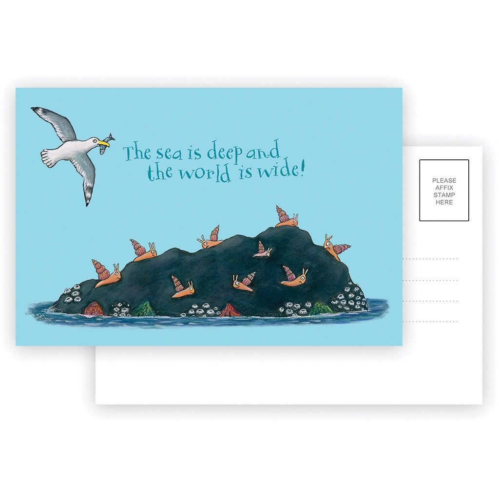 The sea is deep and the world is wide! Postcard