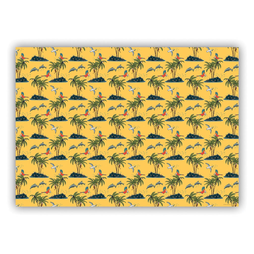 snail and the whale palm tree gift wrap